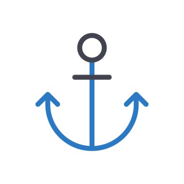 Şeffaf bir arkaplan üzerindeki anchor vektör çizimi. Konsept ve grafik tasarımı için mükemmel kalite sembolleri..