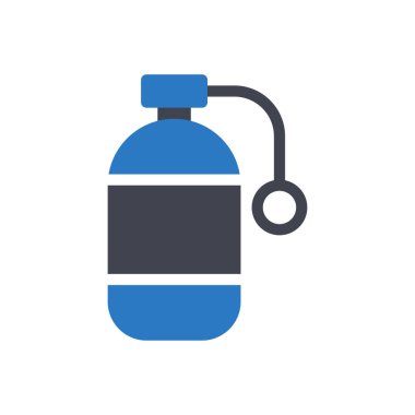 Şeffaf bir arkaplanda oksijen vektör çizimi. Konsept ve grafik tasarımı için özel kalite semboller..