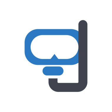 Şeffaf bir arkaplan üzerinde şnorkel vektör illüstrasyonu. Konsept ve grafik tasarımı için mükemmel kalite semboller.. 