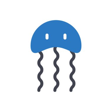 şeffaf bir arkaplan üzerinde denizanası vektör çizimi. Konsept ve grafik tasarımı için en iyi kalite semboller..