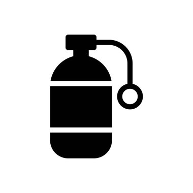 Şeffaf bir arkaplanda oksijen vektör çizimi. Konsept ve grafik tasarımı için özel kalite semboller..