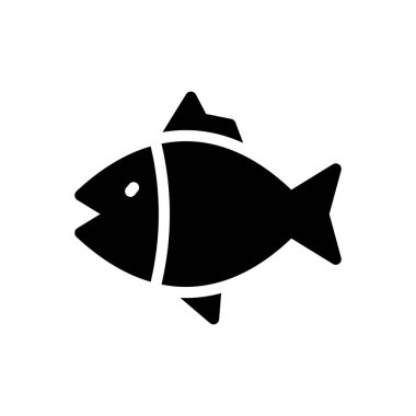 Şeffaf bir arkaplanda balık vektör çizimi. Konsept ve grafik tasarım simgeleri.. 