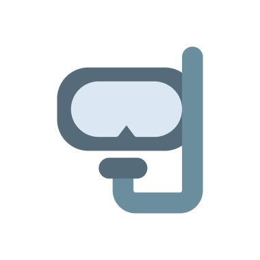 Şeffaf bir arkaplan üzerinde şnorkel vektör çizimi. Konsept ve grafik tasarım için prim kalite simgeleri.. 