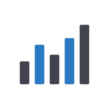 Şeffaf bir arkaplan üzerinde bar grafik vektör illüstrasyonu. Konsept ve grafik tasarımı için kaliteli semboller..