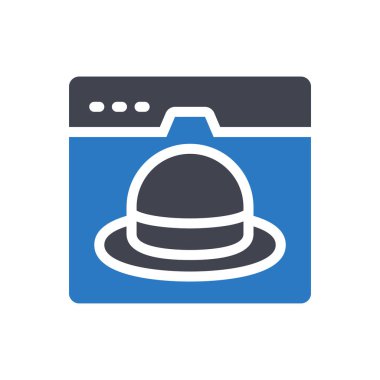 Şeffaf bir arkaplan üzerinde web sayfası vektör illüstrasyonu. Konsept ve grafik tasarımı için kaliteli semboller..