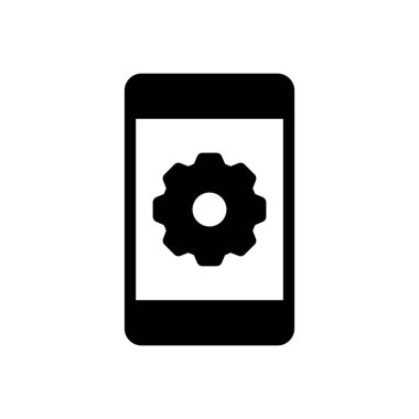 Şeffaf bir arkaplan üzerinde mobil vektör illüstrasyonu. Konsept ve grafik tasarımı için kaliteli semboller..