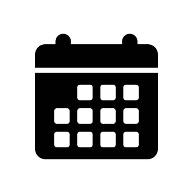 Şeffaf bir arkaplan üzerinde takvim vektör illüstrasyonu. Konsept ve grafik tasarım için mükemmel kalite sembolleri.. 