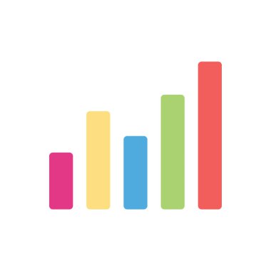 Şeffaf bir arkaplan üzerinde bar grafik vektör illüstrasyonu. Konsept ve grafik tasarımı için premium kalite simgeleri..