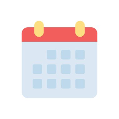 Saydam bir arkaplan üzerinde takvim vektör illüstrasyonu. Konsept ve grafik tasarımı için birinci sınıf kalite simgeler..