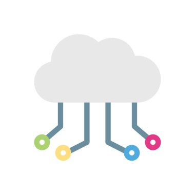 Şeffaf bir arkaplan üzerinde bulut vektör çizimi. Konsept ve grafik tasarımı için birinci sınıf kalite simgeler.. 