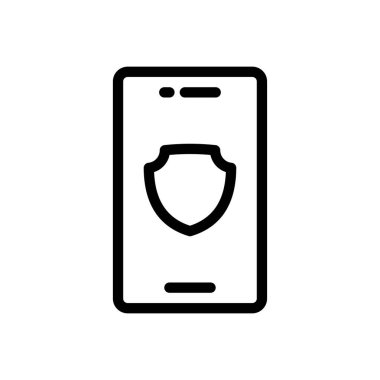 Şeffaf bir arkaplan üzerinde mobil vektör çizimi. Premium kalite sembolleri. Konsept ve grafik tasarım için ince çizgi simgesi.