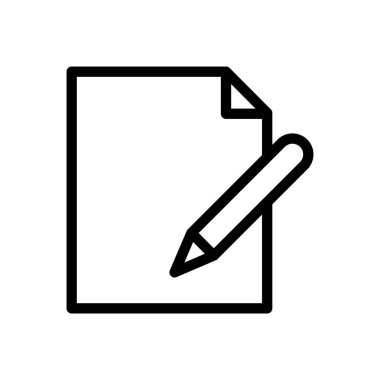 Şeffaf bir arkaplan üzerindeki belge vektör illüstrasyonu.Premium kalite sembolleri. Konsept ve grafik tasarım için ince çizgi simgesi.