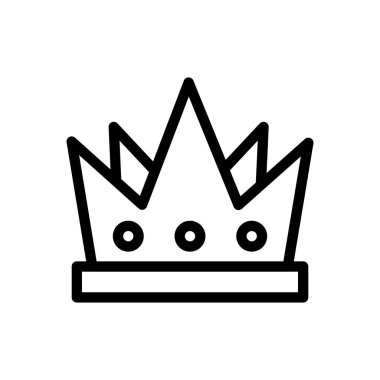 Şeffaf bir arkaplan üzerinde taç vektör çizimi. Premium kalite semboller. Konsept ve grafik tasarım için ince çizgi simgesi.