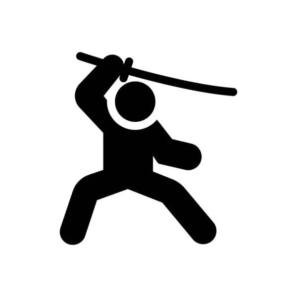 Kämpfer Vektor Illustration Auf Transparentem Hintergrund Hochwertige Symbole Glyphen Symbol — Stockvektor