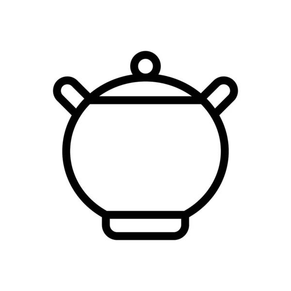 Векторна Ілюстрація Горщика Прозорому Фоні Символи Високої Якості Піктограма Тонкої — стоковий вектор