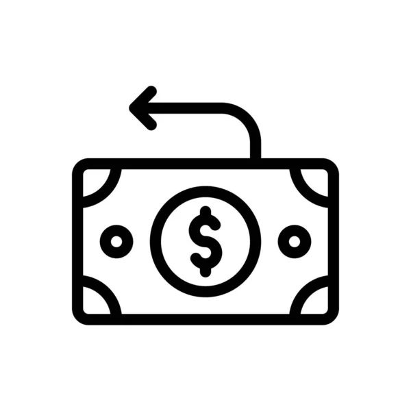Ilustração Vetor Dólar Fundo Transparente Símbolos Qualidade Premium Ícone Linha — Vetor de Stock