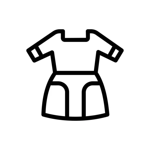 Векторное Изображение Платья Прозрачном Фоне Символы Высокого Качества Тонкая Линия — стоковый вектор