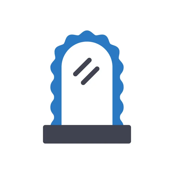 Mirror Vector Illustration Transparent Background Premium Quality Symbols Glyphs Icon — Stock Vector