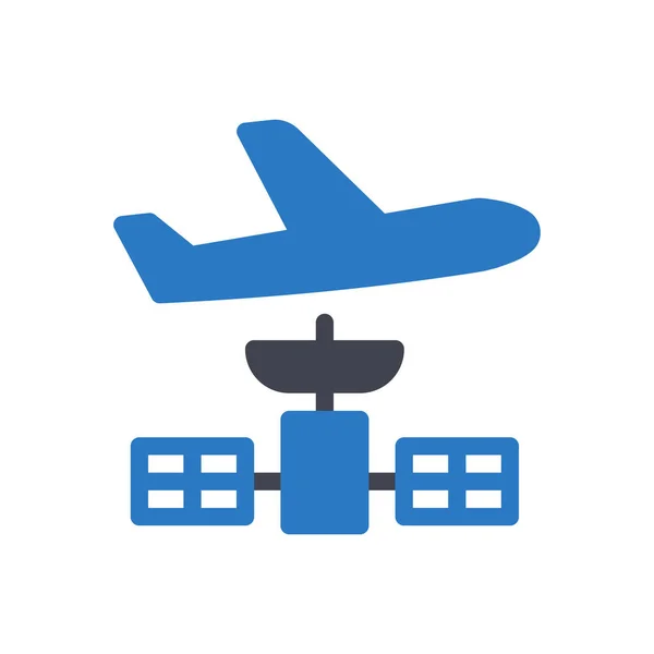 Plane Vector Illustration Transparent Background Premium Quality Symbols Glyphs Icon — Stock Vector