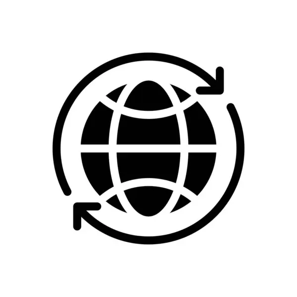 Wereldwijde Vector Illustratie Een Transparante Achtergrond Premium Kwaliteit Symbolen Glyphs — Stockvector
