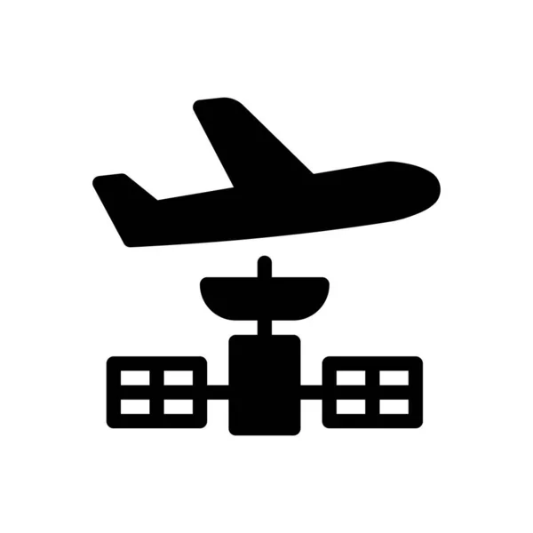 Plane Vector Illustration Transparent Background Premium Quality Symbols Glyphs Icon — Stock vektor