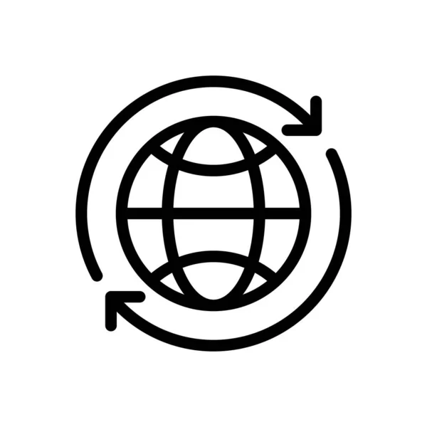 Ilustração Vetorial Global Fundo Transparente Símbolos Qualidade Premium Ícone Linha — Vetor de Stock