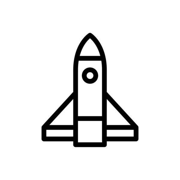 Spaceship Vector Illustration Transparent Background Premium Quality Symbols Thin Line — Stock Vector