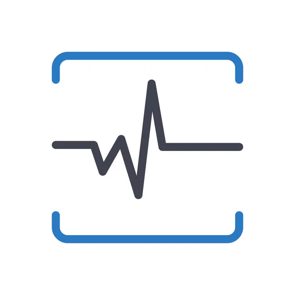 Pulse Vector Illustration Transparent Background Premium Quality Symbols Glyphs Icon — Vettoriale Stock