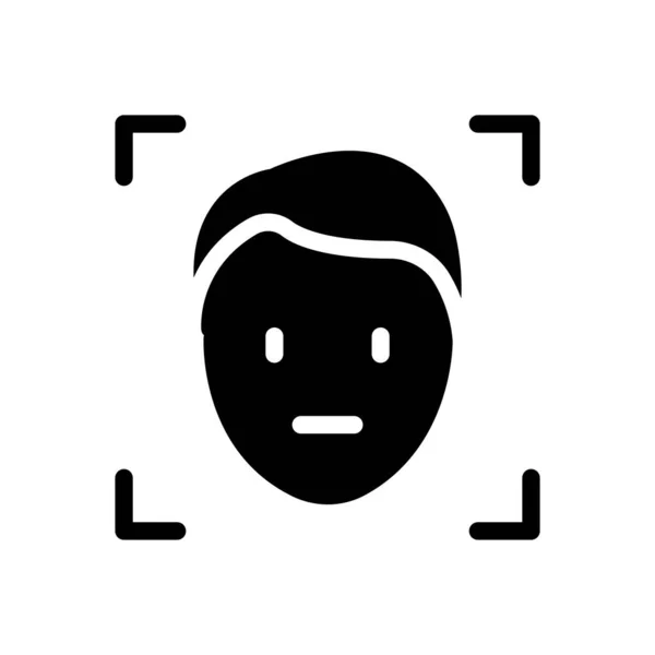 Face Vector Illustration Transparent Background Premium Quality Symbols Glyphs Icon — ストックベクタ