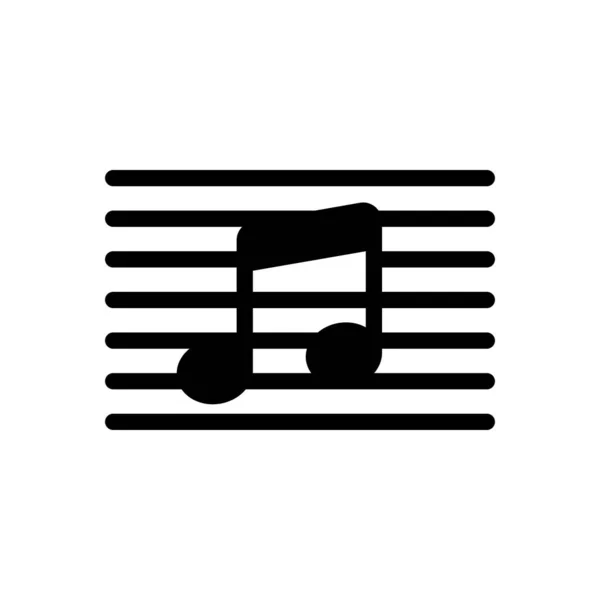 Ilustração Vetor Música Fundo Transparente Símbolos Qualidade Premium Ícone Glyphs — Vetor de Stock