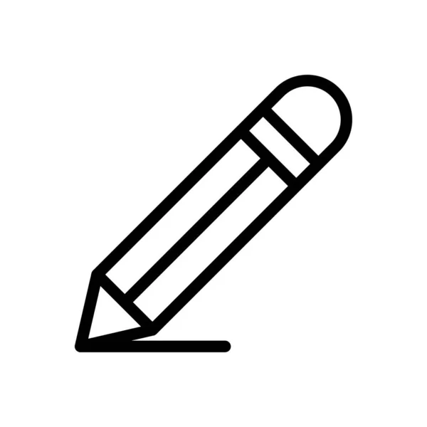 Bleistift Vektor Illustration Auf Transparentem Hintergrund Hochwertige Symbole Thin Line — Stockvektor