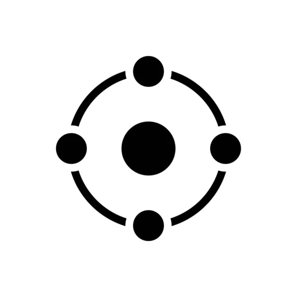 Ilustracja Wektora Atomu Przejrzystym Tle Symbole Jakości Premium Ikona Glifów — Wektor stockowy
