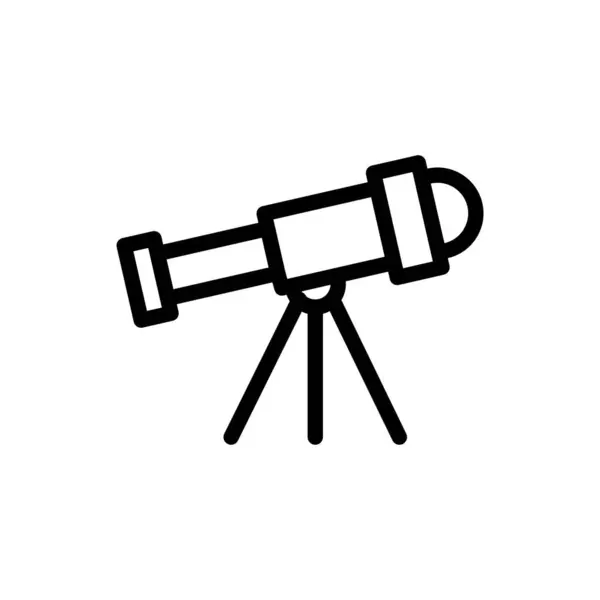 Telescope Vector Illustration Transparent Background Premium Quality Symbols Thin Line —  Vetores de Stock