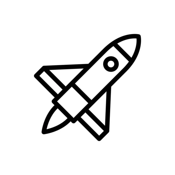 Rocket Vector Illustration Transparent Background Premium Quality Symbols Thin Line — Stock Vector