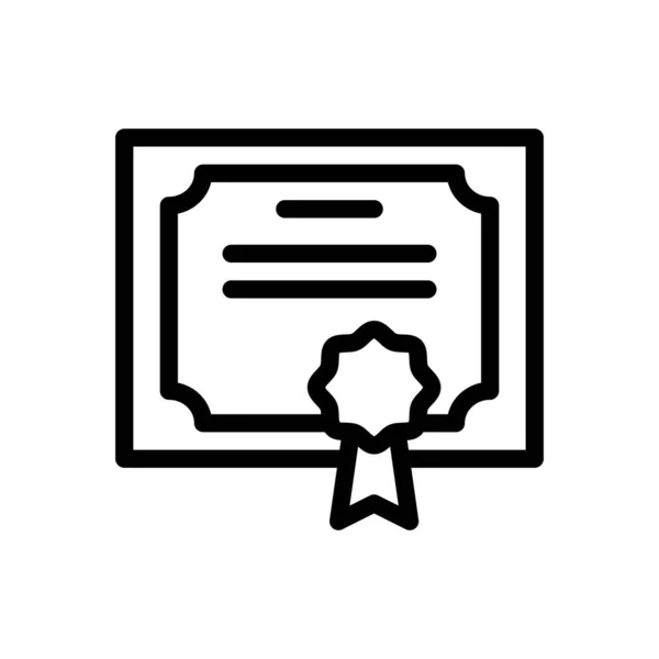 Certificate Vector Illustration Transparent Background Premium Quality Symbols Thin Line — Stock vektor
