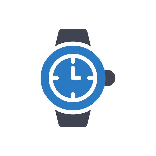 Wristwatch Vector Illustration Transparent Background Premium Quality Symbols Glyphs Icon — Stock Vector