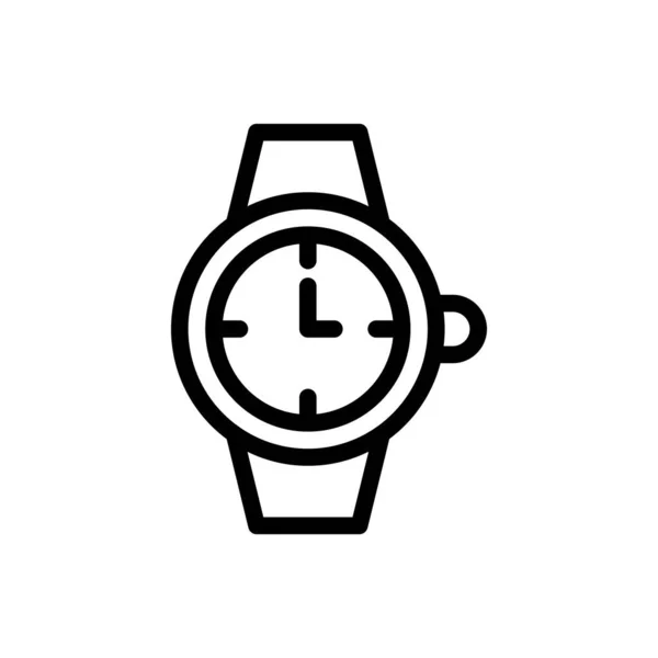 Wristwatch Vector Illustration Transparent Background Premium Quality Symbols Thin Line — 스톡 벡터