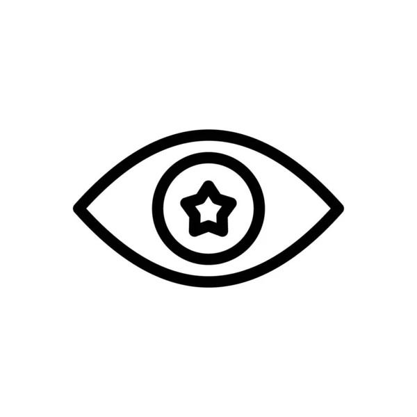 그라운드에 Eye Vector Premium Quality Symbols Thin Line Icon Concept — 스톡 벡터