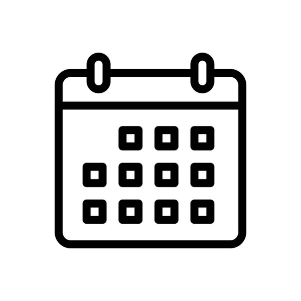 Calendar Vector Illustration Transparent Background Premium Quality Symbols Thin Line — Stock Vector