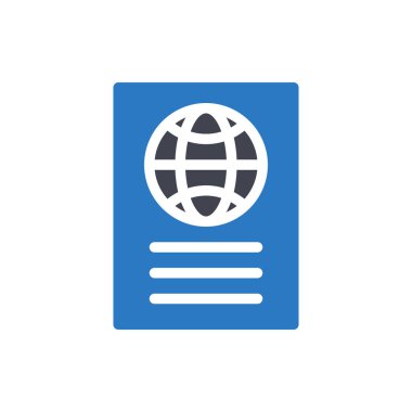 Saydam bir arkaplanda pasaport vektör illüstrasyonu. Konsept ve grafik tasarımı için mükemmel kalite semboller..