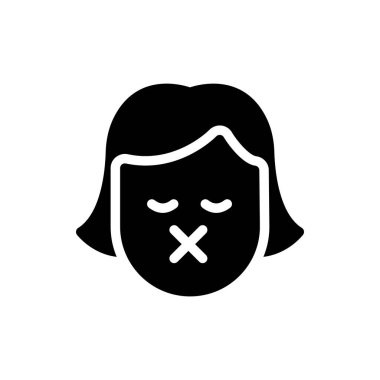 Saydam bir arkaplanda kadın vektör illüstrasyonu. Konsept ve grafik tasarım simgeleri..