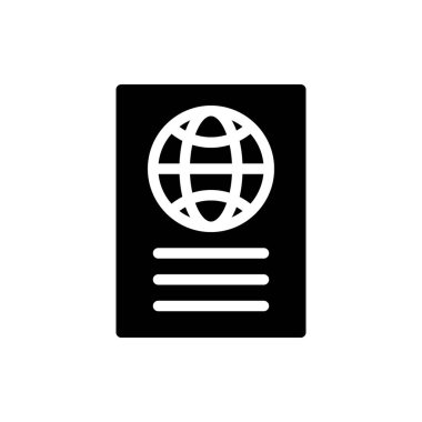 Saydam bir arkaplanda pasaport vektör illüstrasyonu. Konsept ve grafik tasarımı için mükemmel kalite semboller..