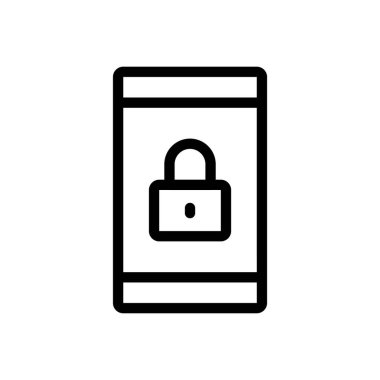 Şeffaf bir arkaplan üzerinde mobil vektör çizimi. Premium kalite sembolleri. Konsept ve grafik tasarım için ince çizgi simgesi.