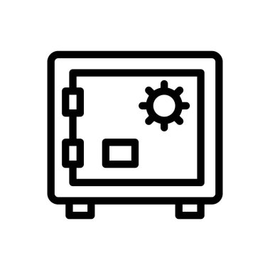Saydam bir arkaplanda dolap vektör çizimi. Premium kalite semboller. Konsept ve grafik tasarım için ince çizgi simgesi. 