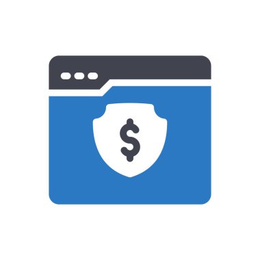 Şeffaf bir arkaplan üzerinde web sayfası vektör illüstrasyonu. Konsept ve grafik tasarımı için kaliteli semboller..