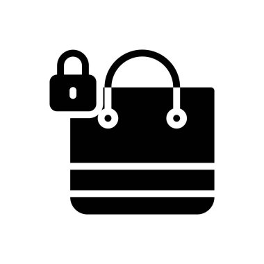 Şeffaf bir arkaplan üzerinde çanta vektör illüstrasyonu. Konsept ve grafik tasarım için mükemmel kalite semboller..