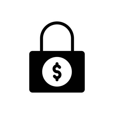 Saydam bir arkaplanda dolar vektör illüstrasyonu. Konsept ve grafik tasarım simgeleri için kaliteli semboller..