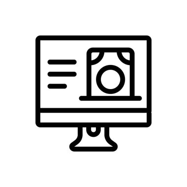 Şeffaf bir arkaplan üzerinde nakit vektör çizimi. Premium kalite semboller. Konsept ve grafik tasarım için ince çizgi simgesi. 