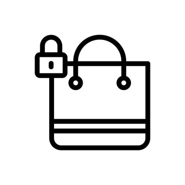 Şeffaf bir arkaplan üzerinde çanta vektör çizimi. Premium kalite semboller. Konsept ve grafik tasarım için ince çizgi simgesi.
