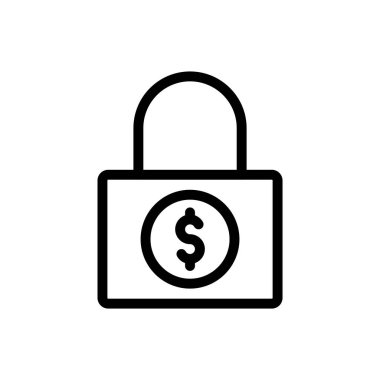 Saydam bir arkaplanda dolar vektör illüstrasyonu. Premium kalite semboller. Konsept ve grafik tasarım için ince çizgi simgesi..